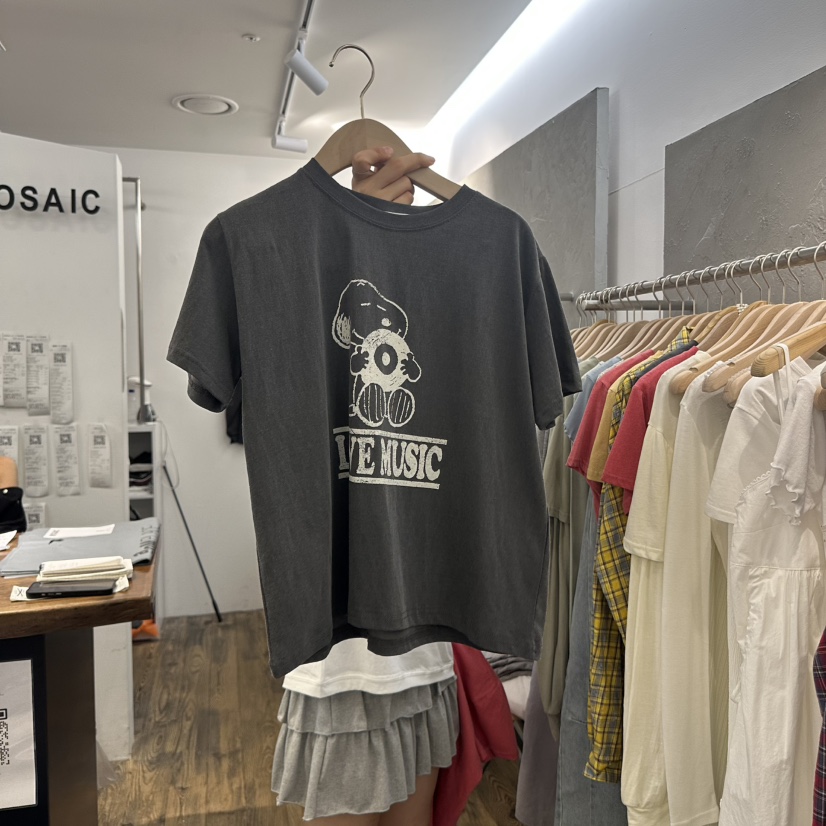 MOSAIC韓國直郵女裝新款真品熱賣職業休閑推薦25春夏時尚T恤MOSAICT恤圖色1