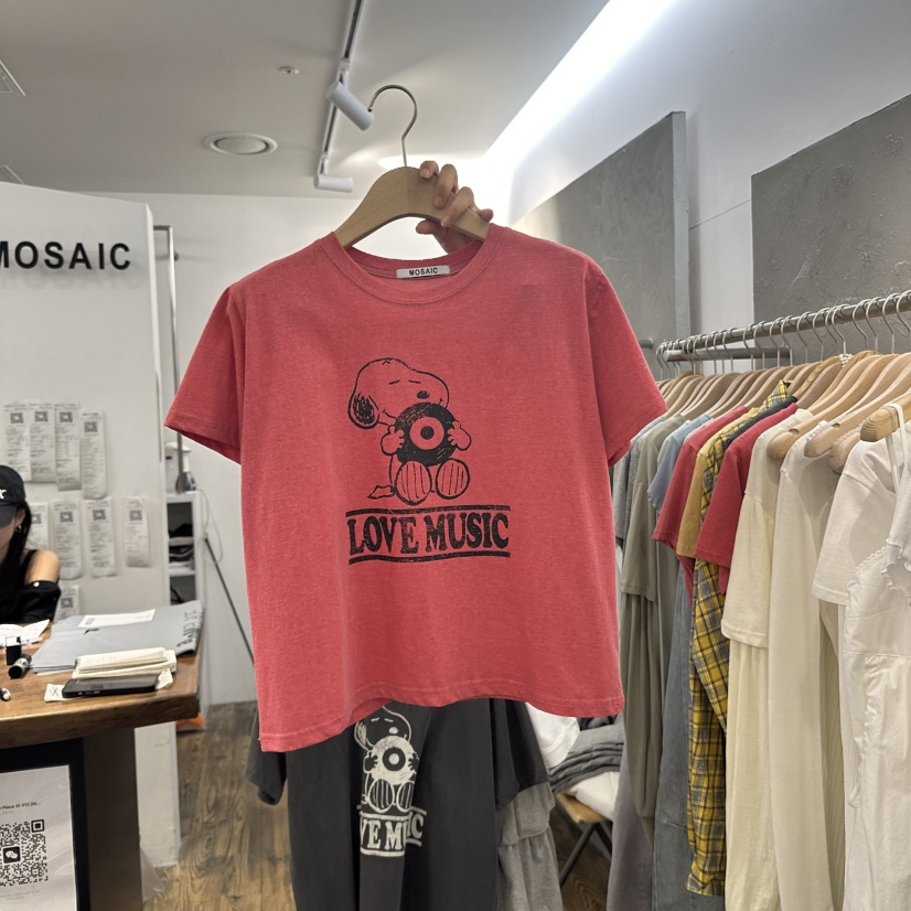 MOSAIC韓國直郵女裝新款真品熱賣職業休閑推薦25春夏時尚T恤MOSAICT恤圖色2