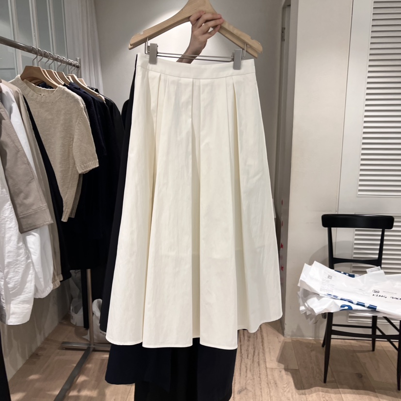 MONIQUE東大門直郵女士新品人氣25春夏半身裙中短裙喇叭褶皺MONIQUE半身裙/中短裙