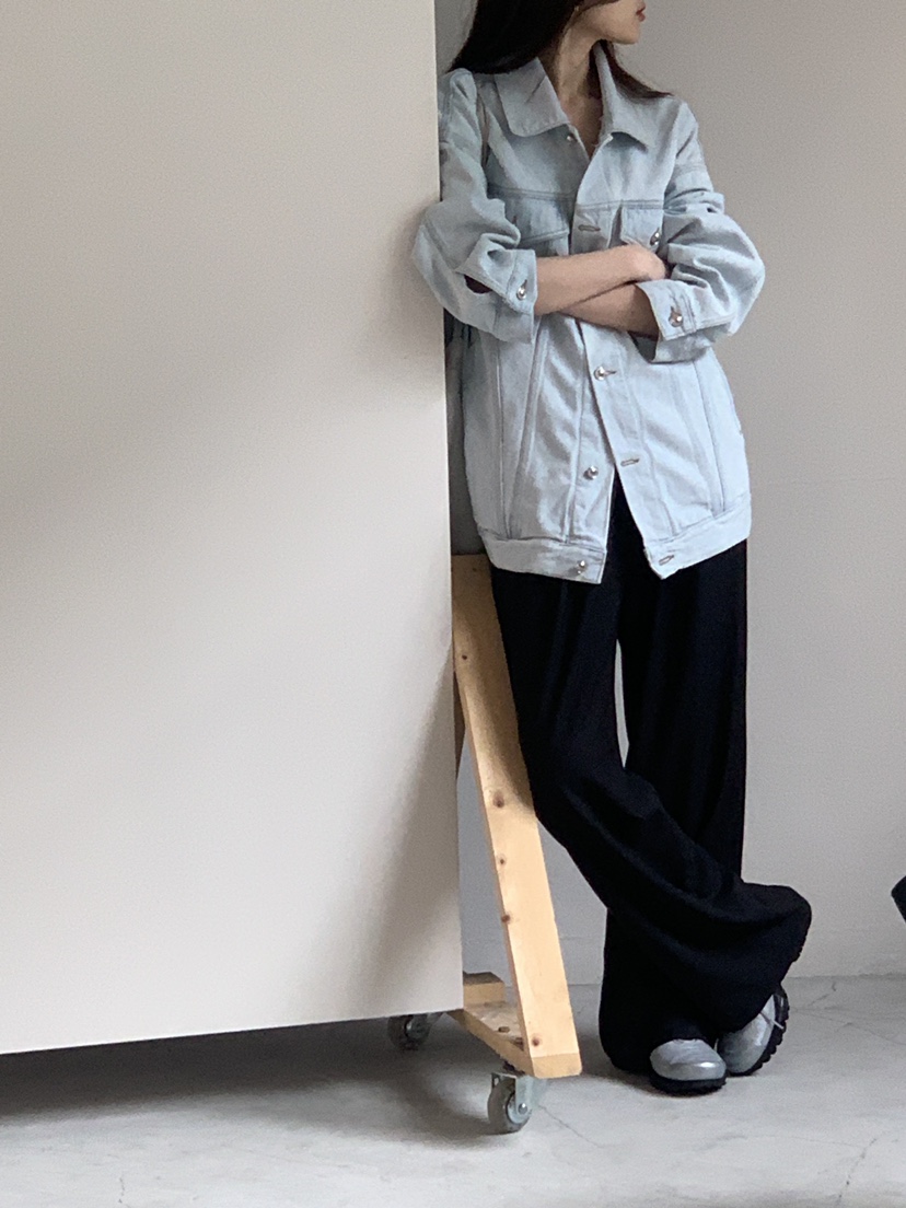 LOGARDEN韓國直郵女士新品時尚25春夏真品熱賣休閑夾克紐扣LO GARDEN夾克