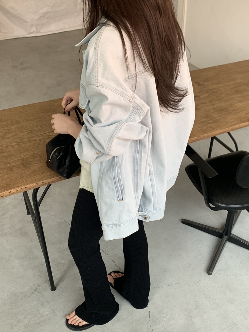 LOGARDEN韓國直郵女士新品時尚25春夏真品熱賣休閑夾克紐扣LO GARDEN夾克