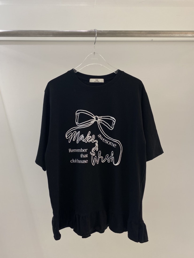 YES韓國直郵㊣東大門實拍女裝新品職業推薦25春夏T恤蝴蝶結YEST恤圖色2