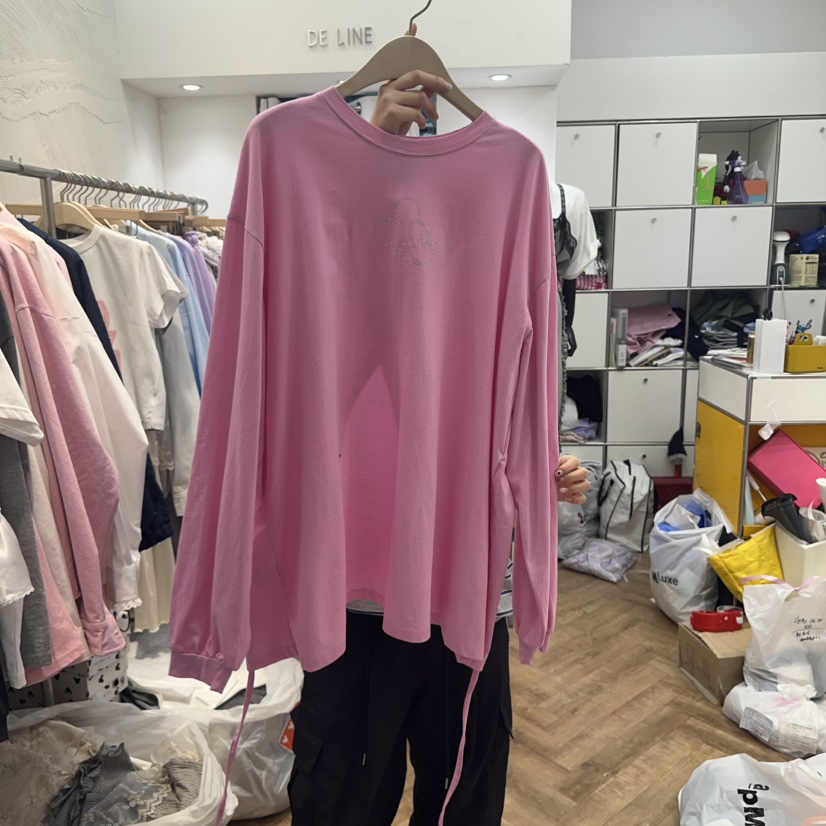DE LINE韓國直郵女裝新品休閑25春夏熱賣職業時尚真品長袖T恤DE LINE長袖T恤圖色3