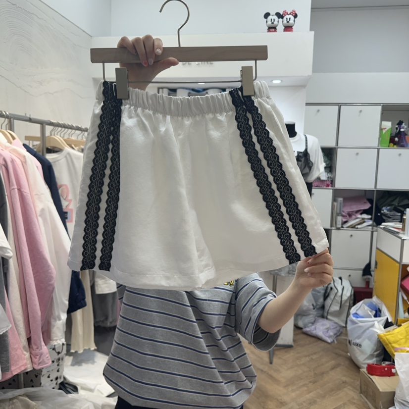 DE LINE韓國代購女裝新款職業時尚25春夏熱賣推薦休閑短褲DE LINE短褲