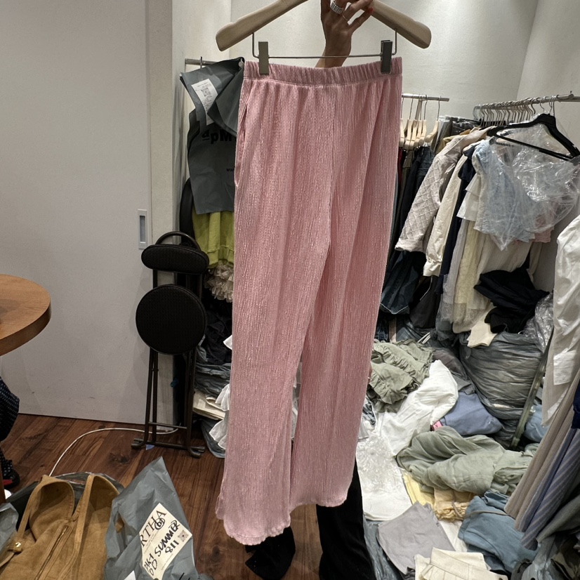 BERTHA東大門代購女裝新款時尚人氣真品25春夏休閑休閑褲褶皺BERTHA休閑褲