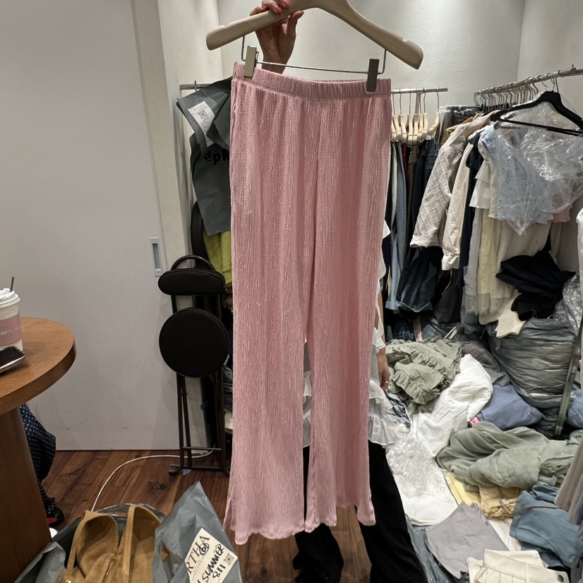 BERTHA東大門代購女裝新款時尚人氣真品25春夏休閑休閑褲褶皺BERTHA休閑褲
