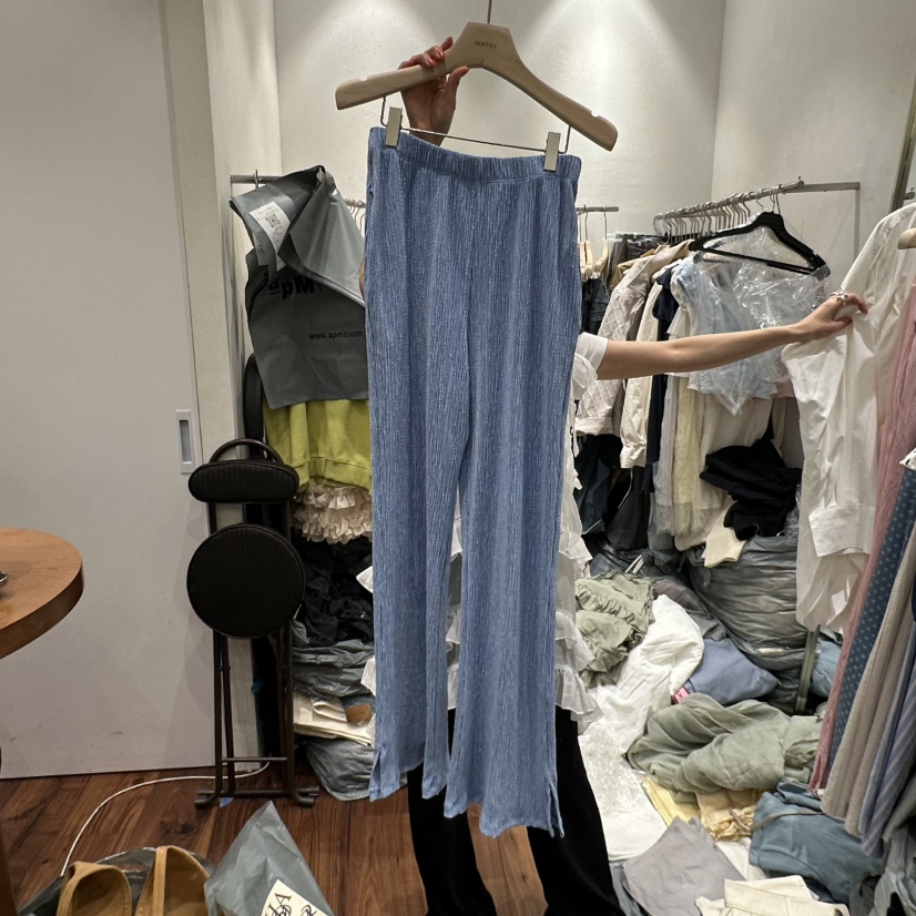 BERTHA東大門代購女裝新款時尚人氣真品25春夏休閑休閑褲褶皺BERTHA休閑褲圖色3