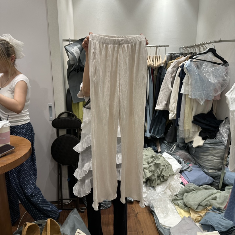 BERTHA東大門代購女裝新款時尚人氣真品25春夏休閑休閑褲褶皺BERTHA休閑褲圖色4