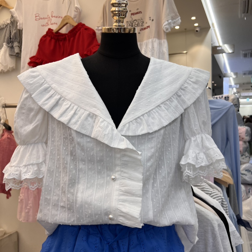 BEEN-A韓國直郵女裝新品真品人氣25春夏推薦時尚襯衫蕾絲衫BEEN-A襯衫/蕾絲衫