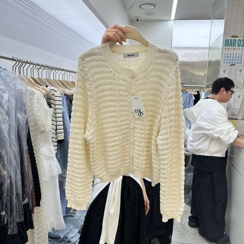 MIXXIN韓國代購女裝新品人氣熱賣職業25春夏時尚真品針織衫MIXXIN針織衫圖色2