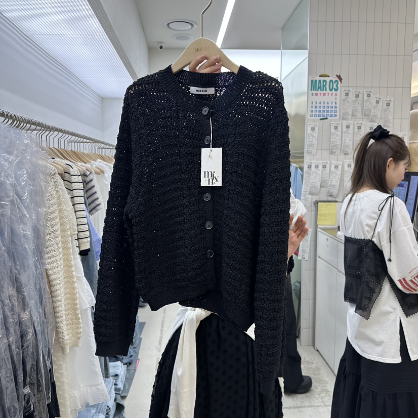 MIXXIN韓國代購女裝新品人氣熱賣職業25春夏時尚真品針織衫MIXXIN針織衫圖色3