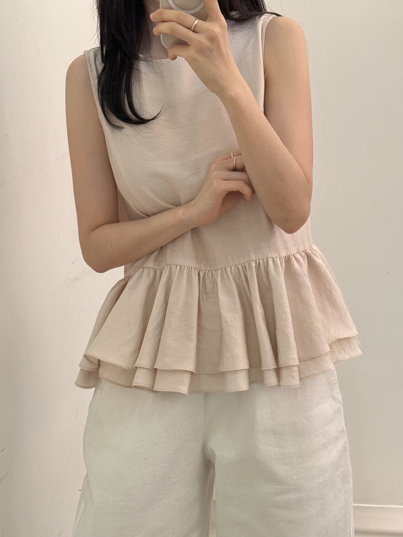MONE-A直郵韓國代購㊣女裝新款熱賣休閑25春夏吊帶背心雙面MONE-A吊帶/背心