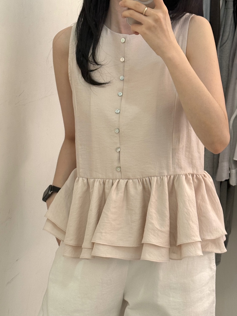 MONE-A直郵韓國代購㊣女裝新款熱賣休閑25春夏吊帶背心雙面MONE-A吊帶/背心