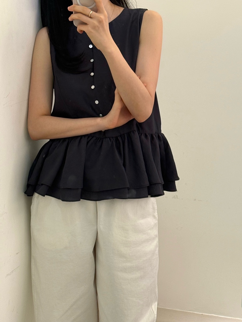 MONE-A直郵韓國代購㊣女裝新款熱賣休閑25春夏吊帶背心雙面MONE-A吊帶/背心