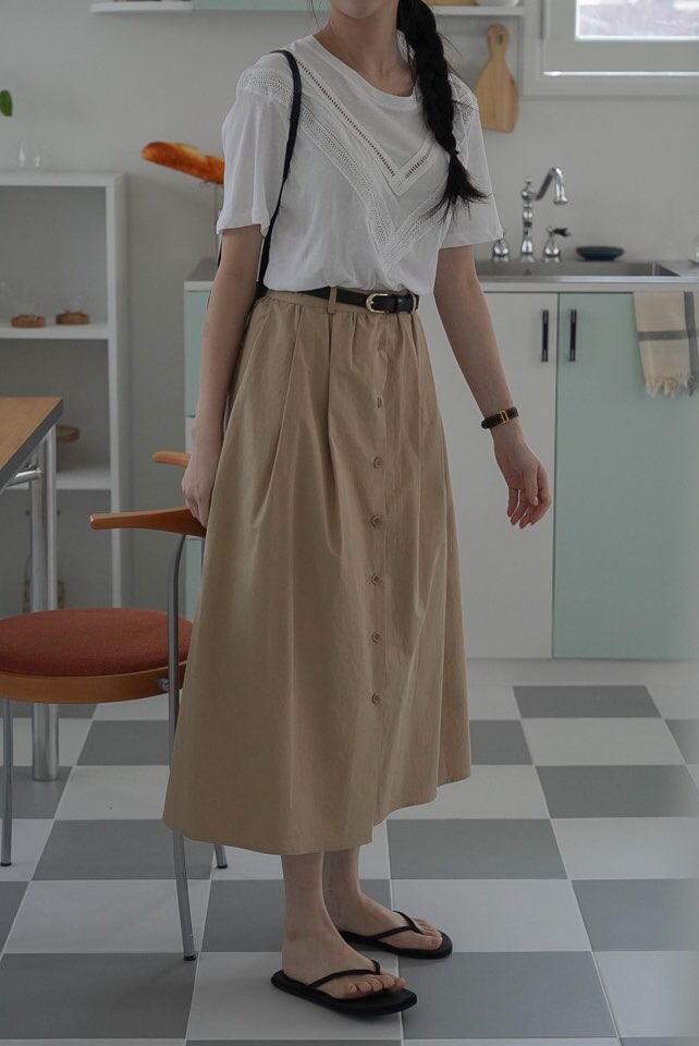 LA_TERRE韓國直郵㊣東大門實拍女裝新品推薦半身裙中短裙不含腰帶LA_TERRE半身裙/中短裙