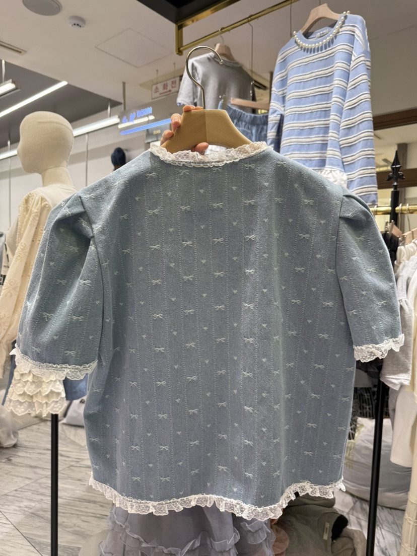 BE&BE韓國直郵㊣女裝新品時尚25春夏休閑熱賣夾克蝴蝶結BE&be夾克