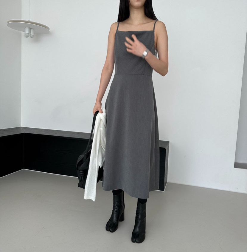 MOMENT韓國㊣直郵東大門代購女裝新品休閑25春夏時尚連衣裙MOMENT/RECOVER連衣裙