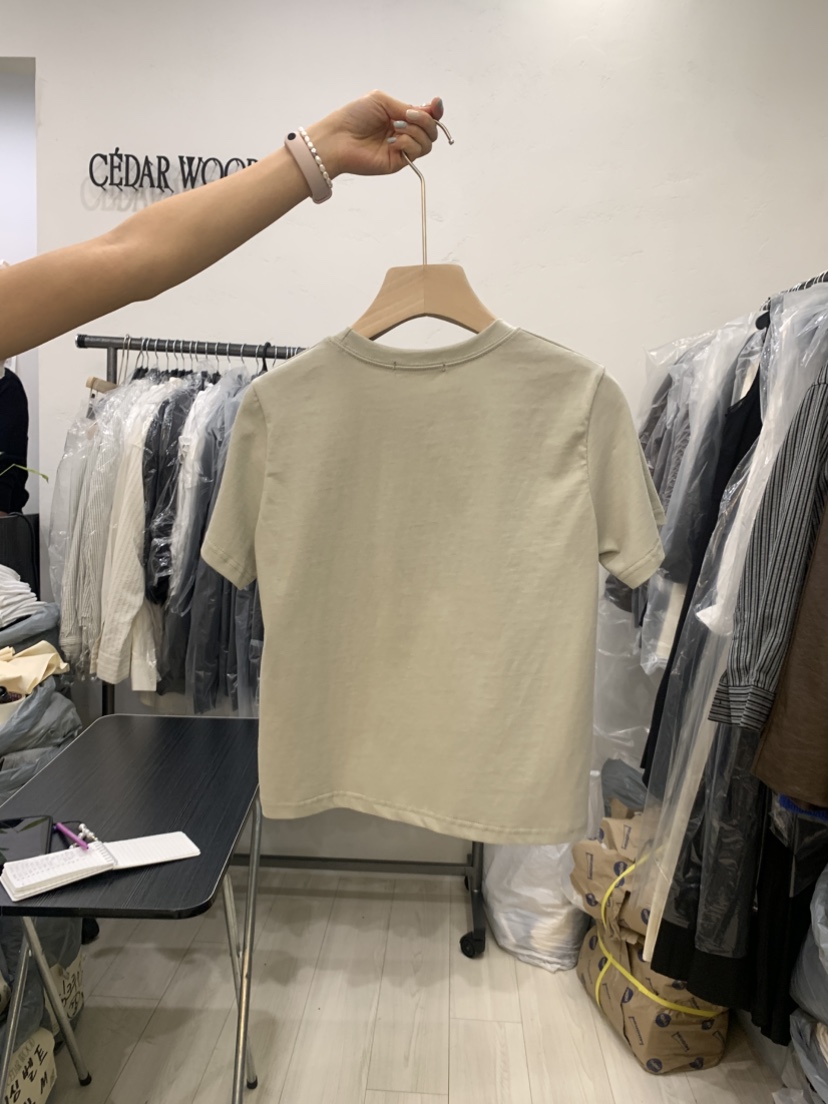 CEDARWOOD韓國直郵㊣女裝新品職業25春夏推薦熱賣休閑人氣T恤CEDARWOODT恤