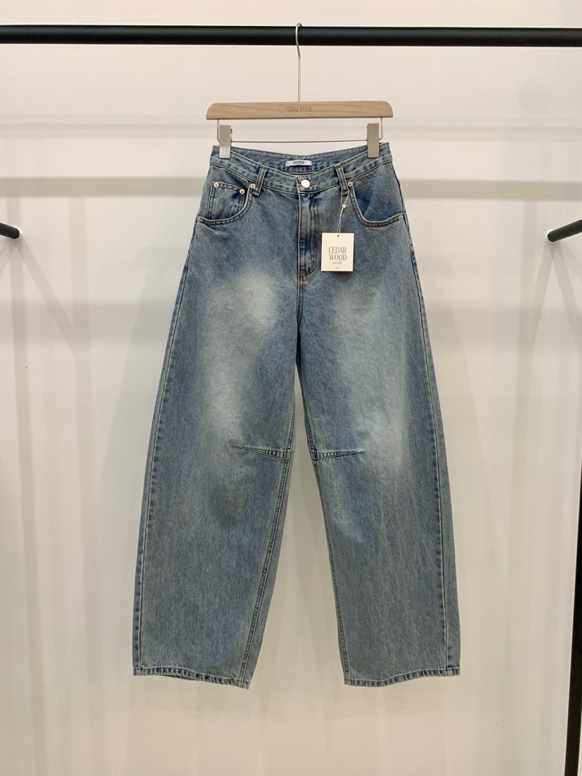 CEDARWOOD韓國直郵㊣東大門實拍女裝新品時尚休閑職業牛仔褲CEDARWOOD牛仔褲圖色1