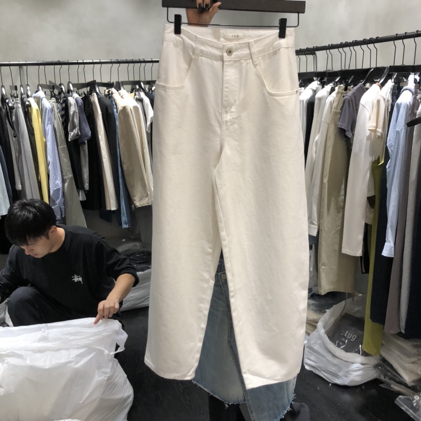 TUG韓國直郵㊣東大門實拍女裝新品職業人氣時尚休閑25春夏牛仔褲TUG牛仔褲