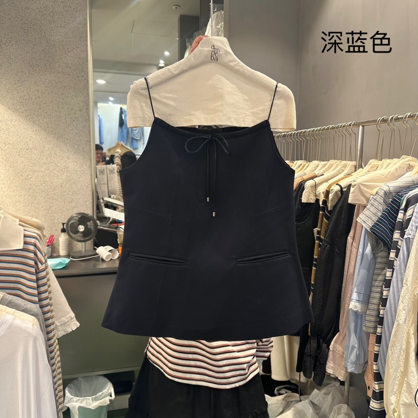 AMOEBA直郵韓國代購㊣女裝新款熱賣時尚休閑人氣25春夏吊帶背心AMOEBA吊帶/背心