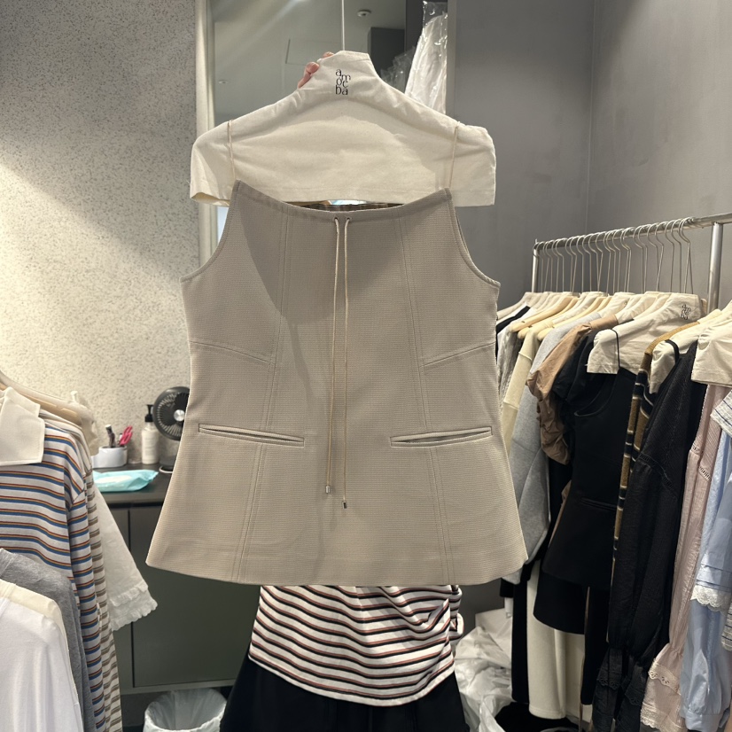 AMOEBA直郵韓國代購㊣女裝新款熱賣時尚休閑人氣25春夏吊帶背心AMOEBA吊帶/背心圖色2