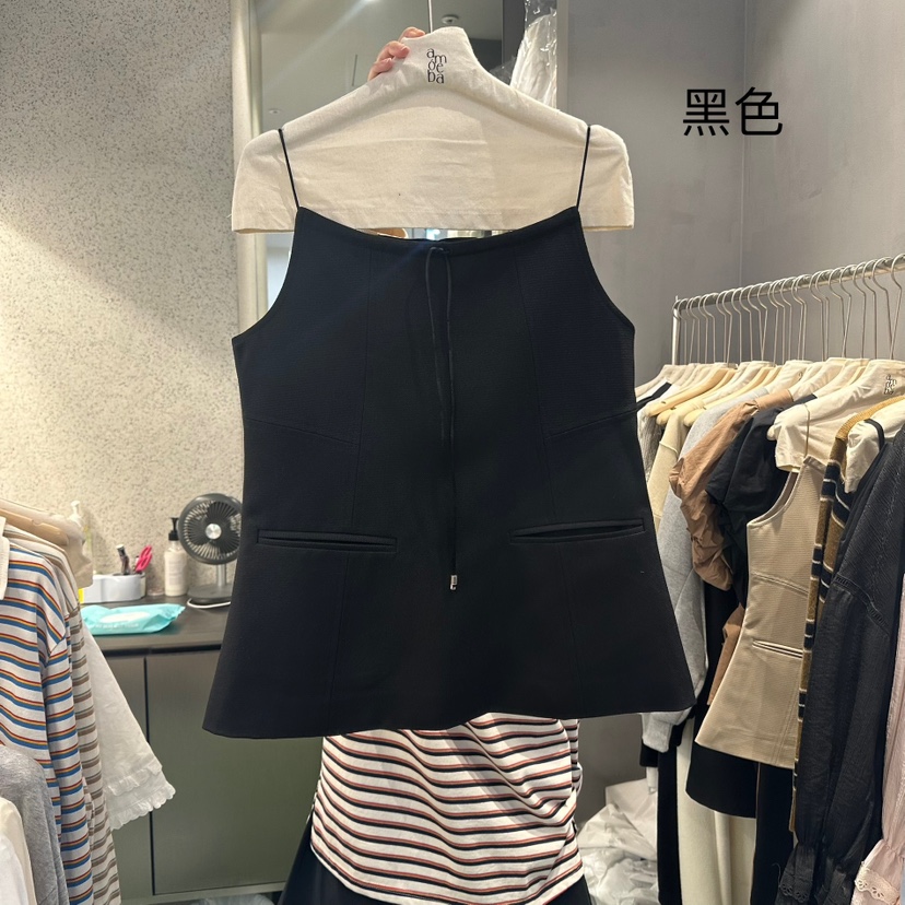 AMOEBA直郵韓國代購㊣女裝新款熱賣時尚休閑人氣25春夏吊帶背心AMOEBA吊帶/背心圖色3