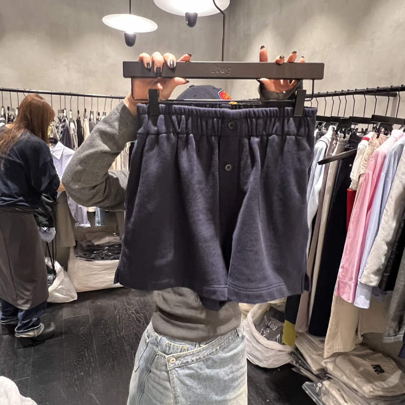 TUG韓國㊣直郵東大門代購女裝新品25春夏時尚人氣職業短褲紐扣TUG短褲圖色3