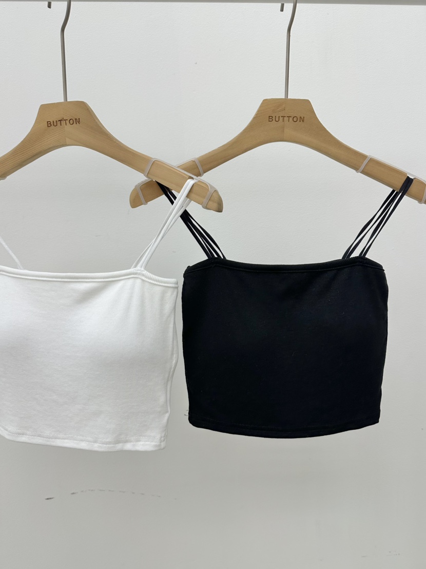 BUT韓國㊣直郵東大門代購女裝新品25春夏熱賣人氣吊帶背心短款button吊帶/背心