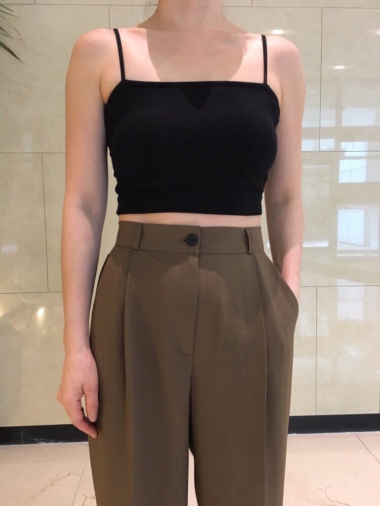 BUT韓國㊣直郵東大門代購女裝新品25春夏熱賣人氣吊帶背心短款button吊帶/背心圖色2