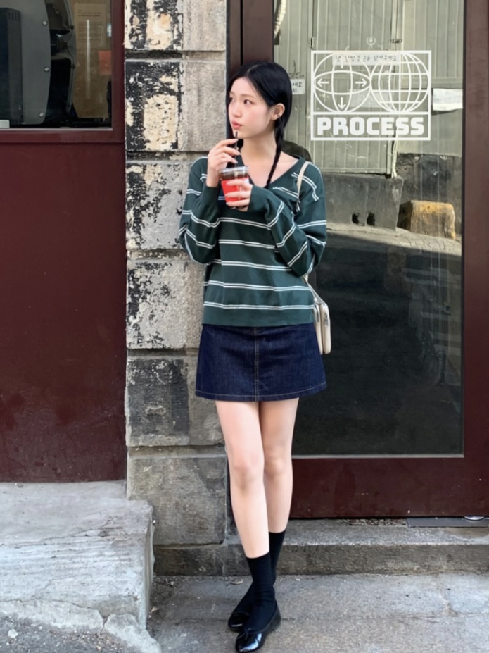 WOOD韓國直郵㊣東大門實拍女裝新款推薦時尚熱賣25春夏針織衫WOOD針織衫