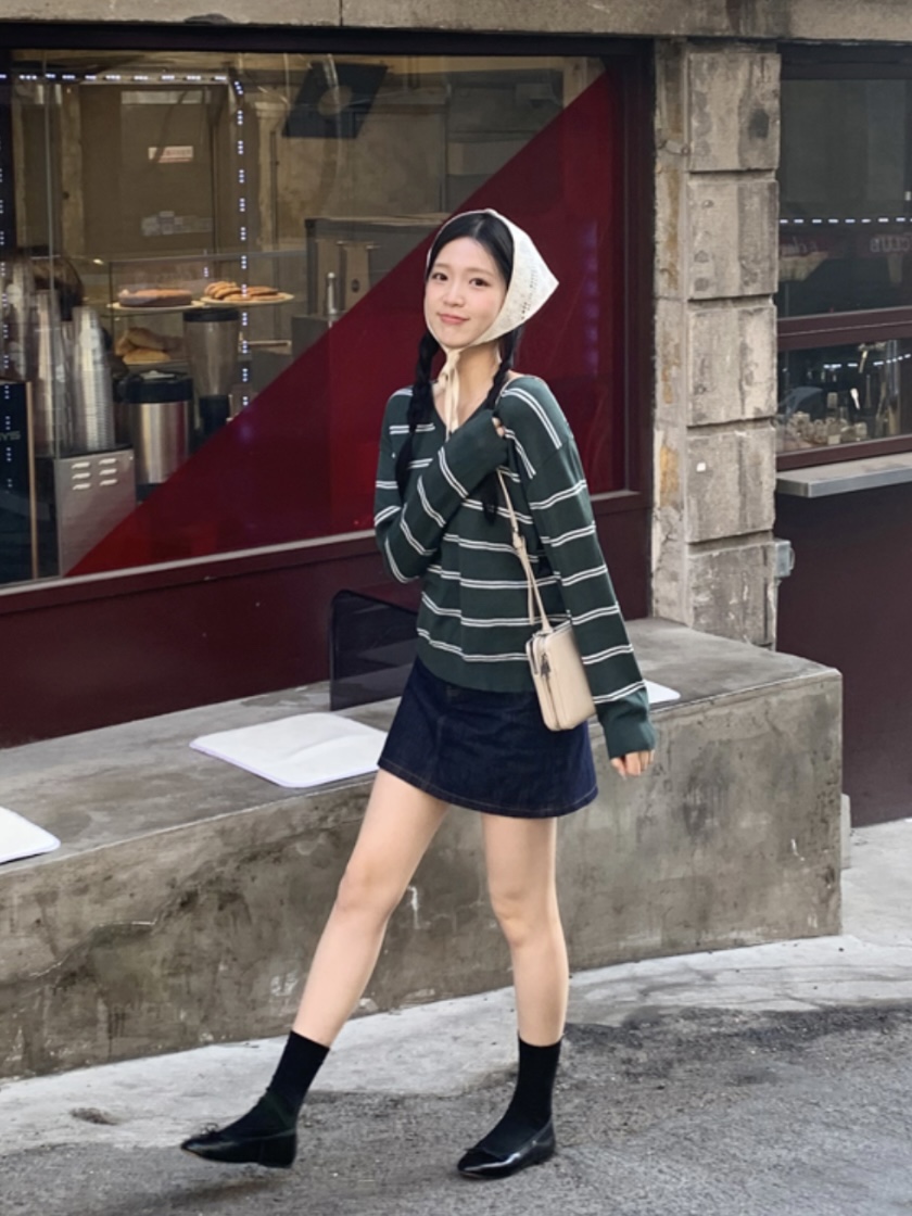 WOOD韓國直郵㊣東大門實拍女裝新款推薦時尚熱賣25春夏針織衫WOOD針織衫
