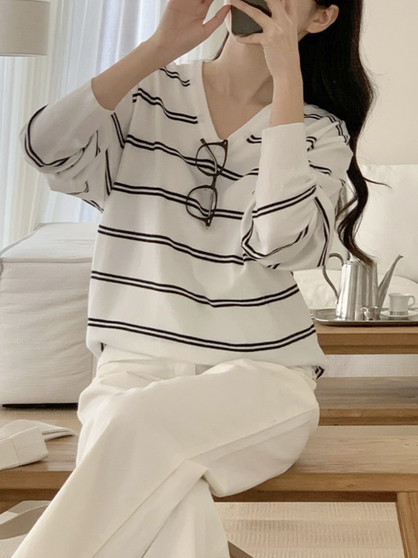 WOOD韓國直郵㊣東大門實拍女裝新款推薦時尚熱賣25春夏針織衫WOOD針織衫