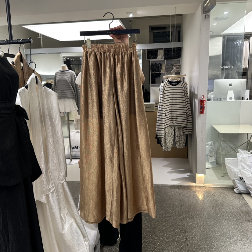 CLOP韓國直郵㊣女裝新品推薦熱賣休閑人氣25春夏時尚長裙喇叭TANIA長裙圖色2