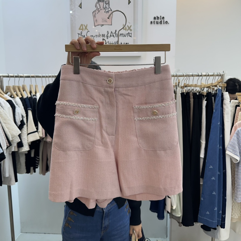 ABLESTUDIO韓國㊣直郵東大門代購女裝新款熱賣25春夏短褲粗花呢ABLE STUDIO短褲圖色3