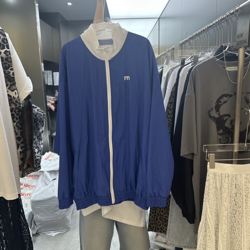 MADCITY韓國㊣直郵東大門代購女裝新款時尚人氣休閑夾克連帽衫MADCITY夾克圖色1