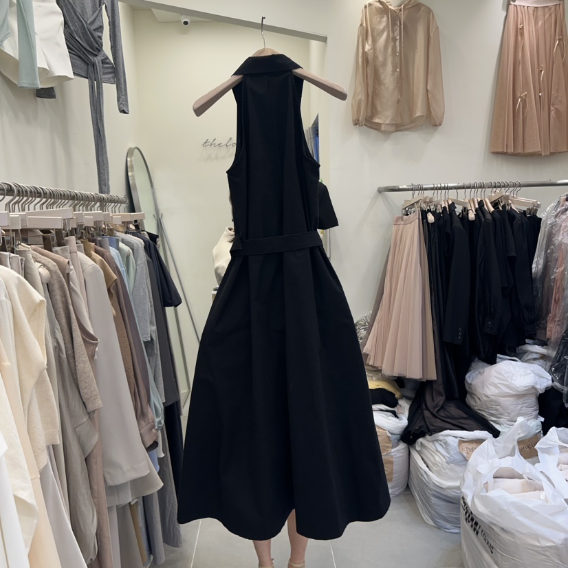 THE LOW韓國㊣直郵東大門代購女裝新品推薦時尚連衣裙含腰帶THE LOW連衣裙