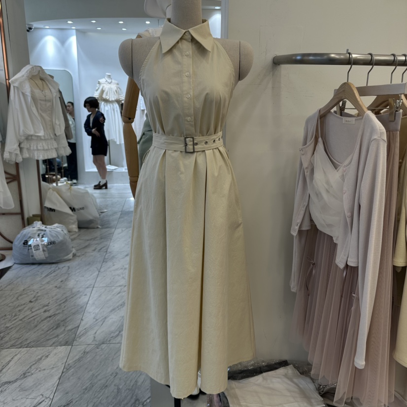 THE LOW韓國㊣直郵東大門代購女裝新品推薦時尚連衣裙含腰帶THE LOW連衣裙
