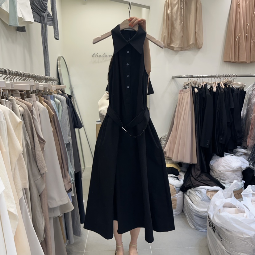 THE LOW韓國㊣直郵東大門代購女裝新品推薦時尚連衣裙含腰帶THE LOW連衣裙圖色2