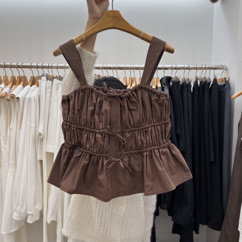 DRESS ROOM韓國直郵㊣女裝新品推薦時尚休閑人氣25春夏吊帶背心DRESS ROOM吊帶/背心