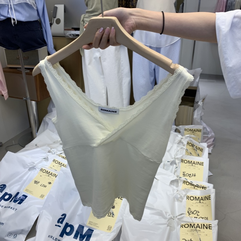 ROMAINE韓國直郵㊣女裝新品人氣熱賣25春夏時尚休閑吊帶背心ROMAINE吊帶/背心圖色2