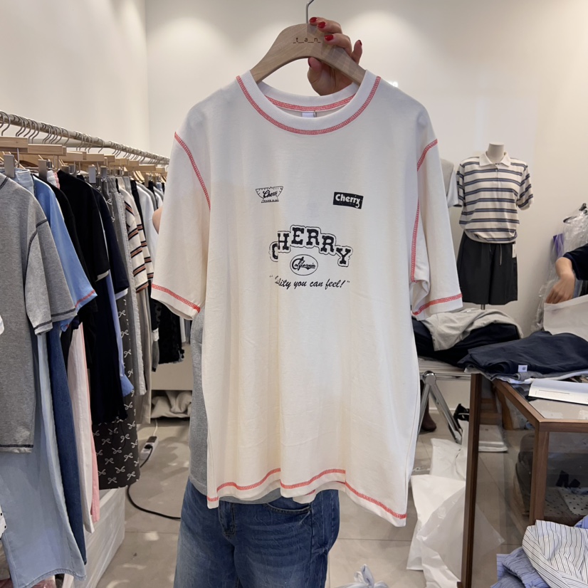 TAN&COMO韓國直郵㊣東大門實拍女裝新品熱賣休閑時尚T恤tan-COMOT恤圖色2
