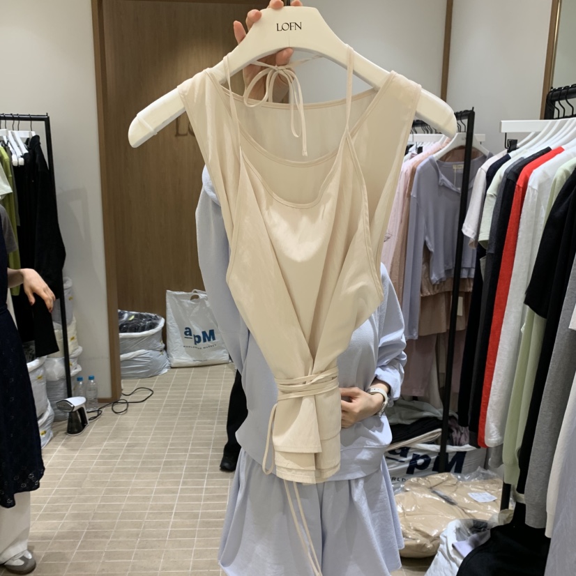 LOFN韓國代購女裝新款休閑真品職業時尚熱賣人氣25春夏T恤假兩件LOFNT恤圖色2