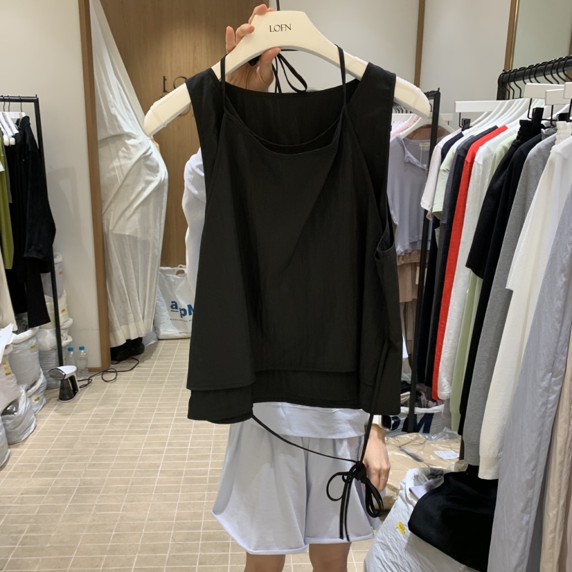 LOFN韓國代購女裝新款休閑真品職業時尚熱賣人氣25春夏T恤假兩件LOFNT恤圖色3