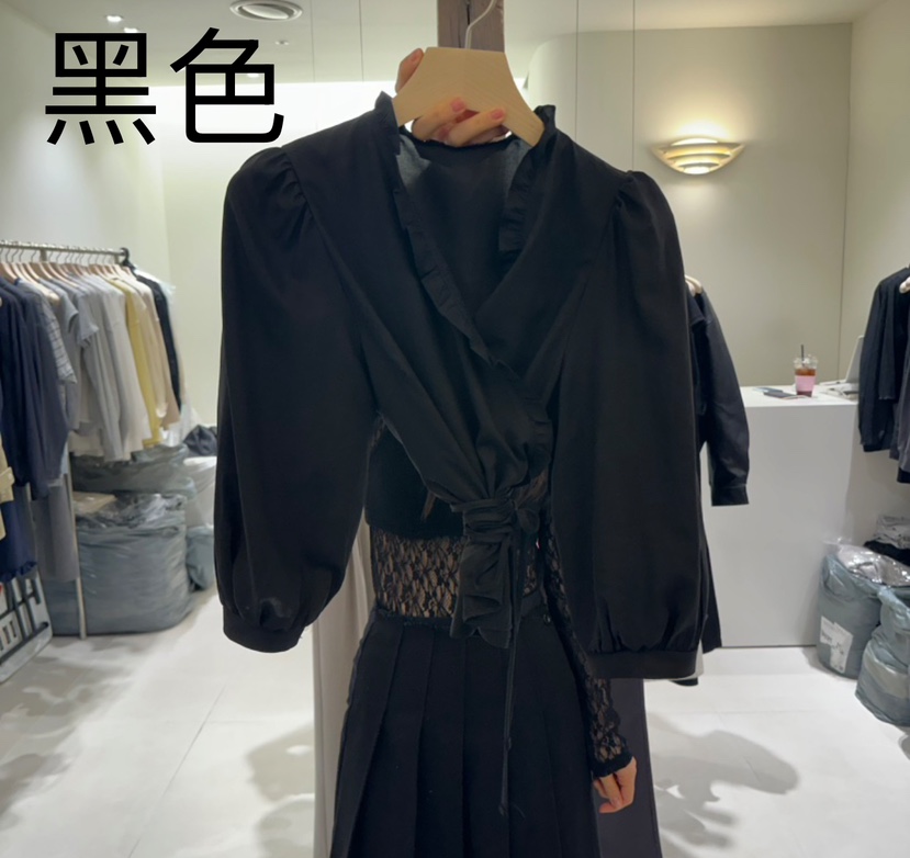 AVECNOUS東大門直郵女士新款人氣熱賣25春夏推薦襯衫蕾絲衫AVECNOUS襯衫/蕾絲衫圖色2