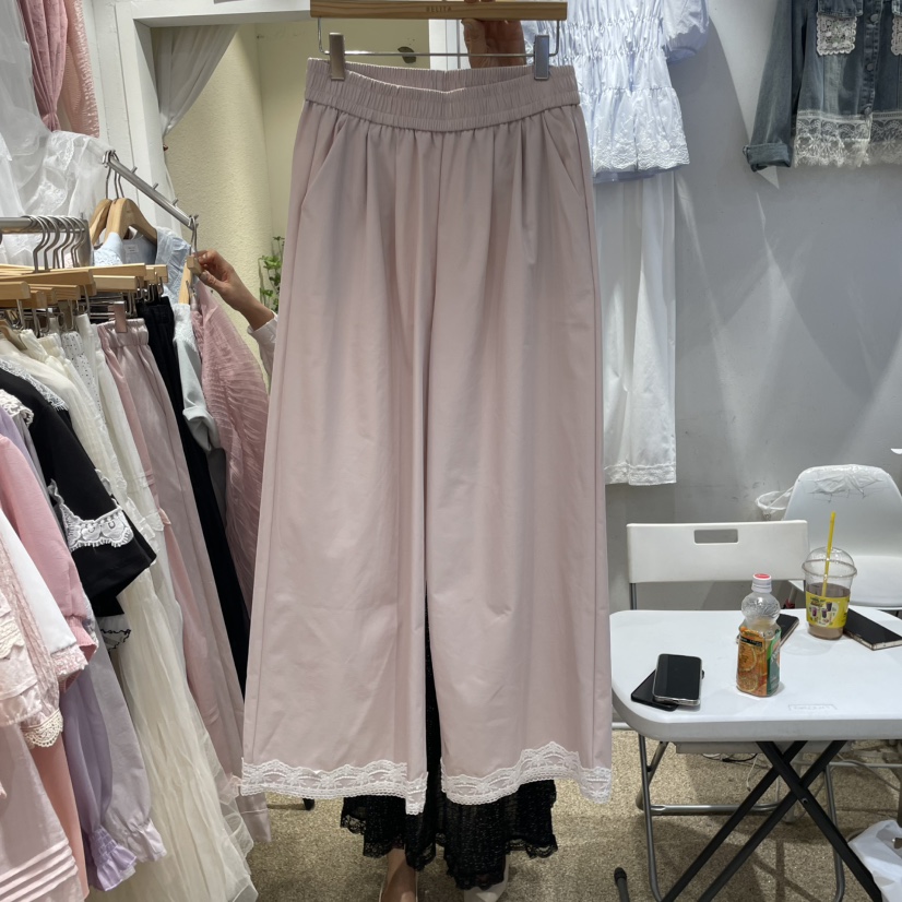 空東大門直郵女裝新品人氣25春夏職業推薦熱賣時尚休閑褲蕾絲BELITA休閑褲圖色3