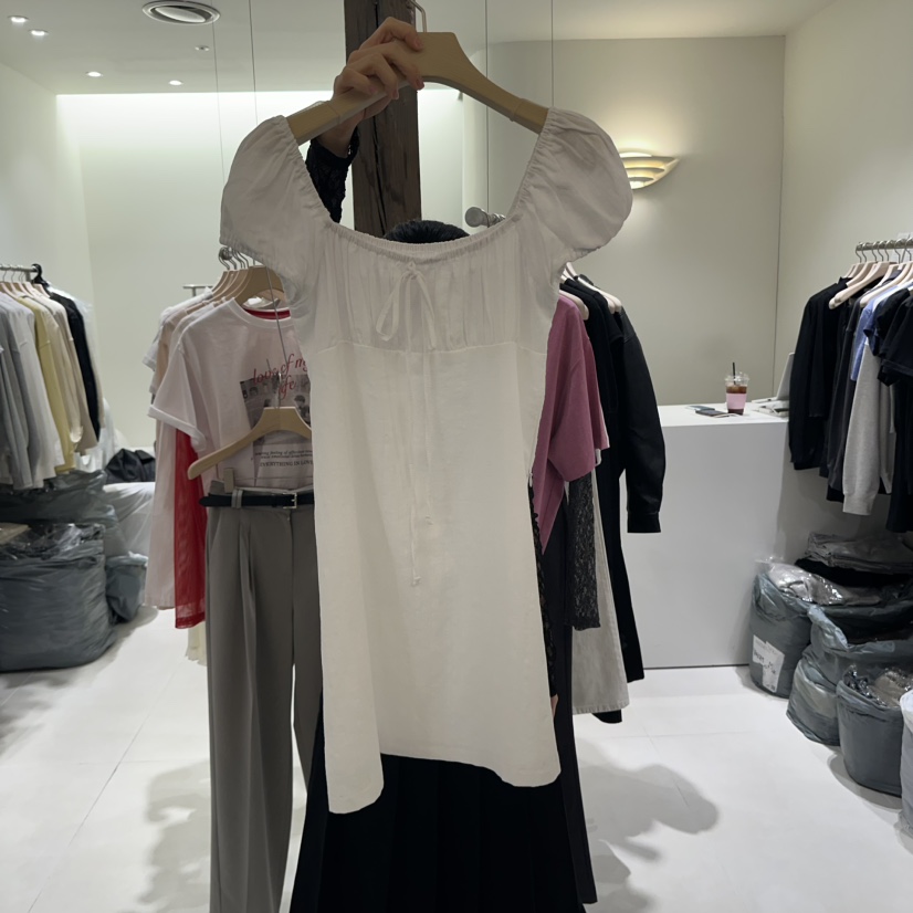 AVECNOUS東大門實拍女士新品熱賣25春夏推薦真品連衣裙褶皺AVECNOUS連衣裙圖色2