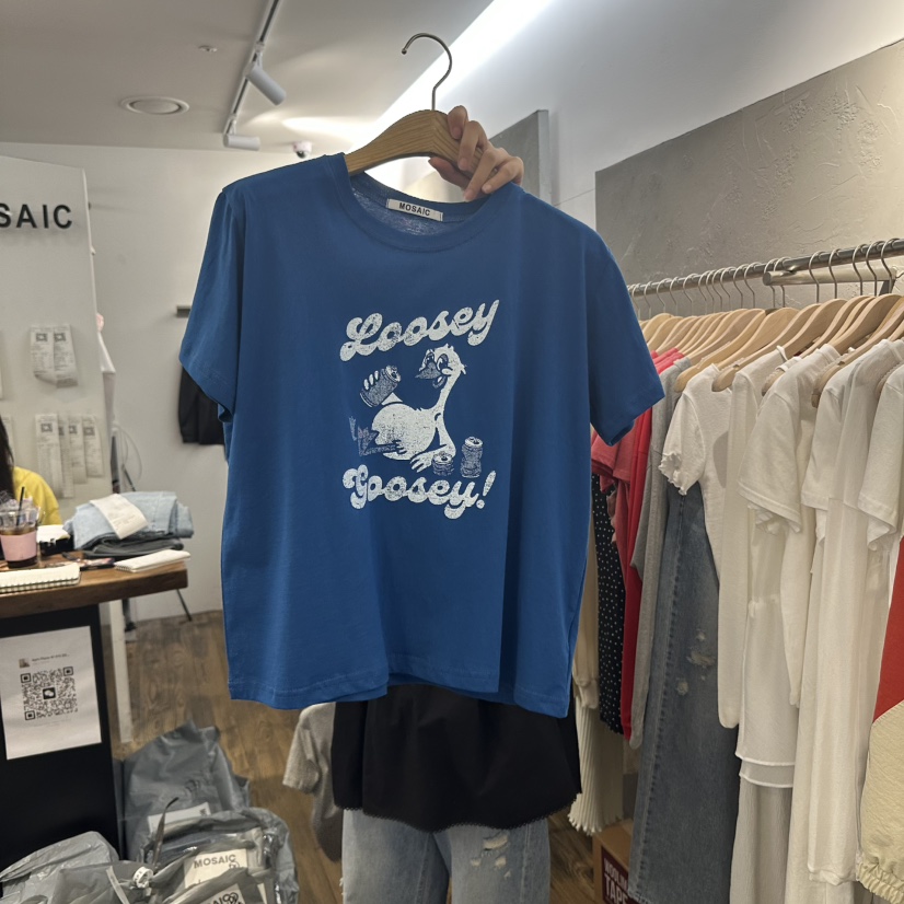 MOSAIC東大門實拍女裝新品職業休閑推薦人氣真品時尚25春夏T恤MOSAICT恤圖色2