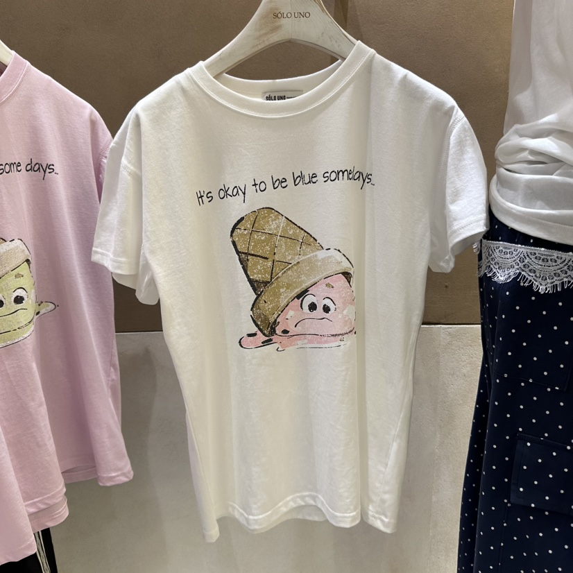 SOLOUNO韓國代購女士新品25春夏推薦時尚休閑熱賣真品人氣T恤SOLOUNOT恤圖色4