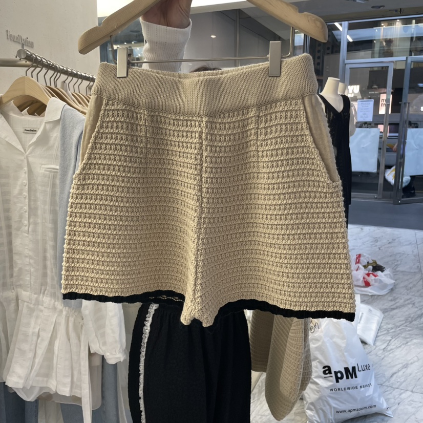 FOUNDATION東大門代購女士新品25春夏時尚休閑真品熱賣短褲FOUNDATION短褲圖色3